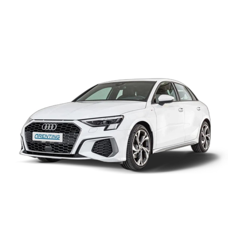 Renting Audi A3 Sportback 35 TFSI Genuine S tronic Blanco