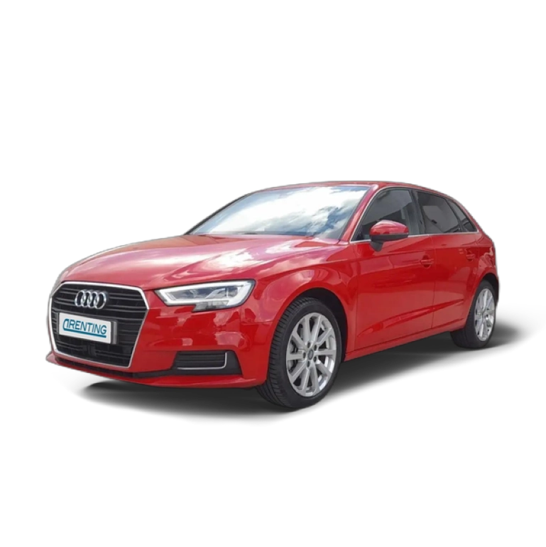 Renting Audi A3 Sportback 35 TFSI S line Rojo