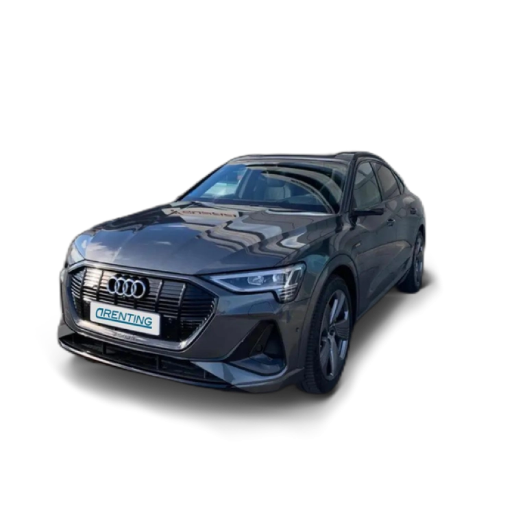 Renting Audi e-tron Sportback 55 quattro Black line edition Gris